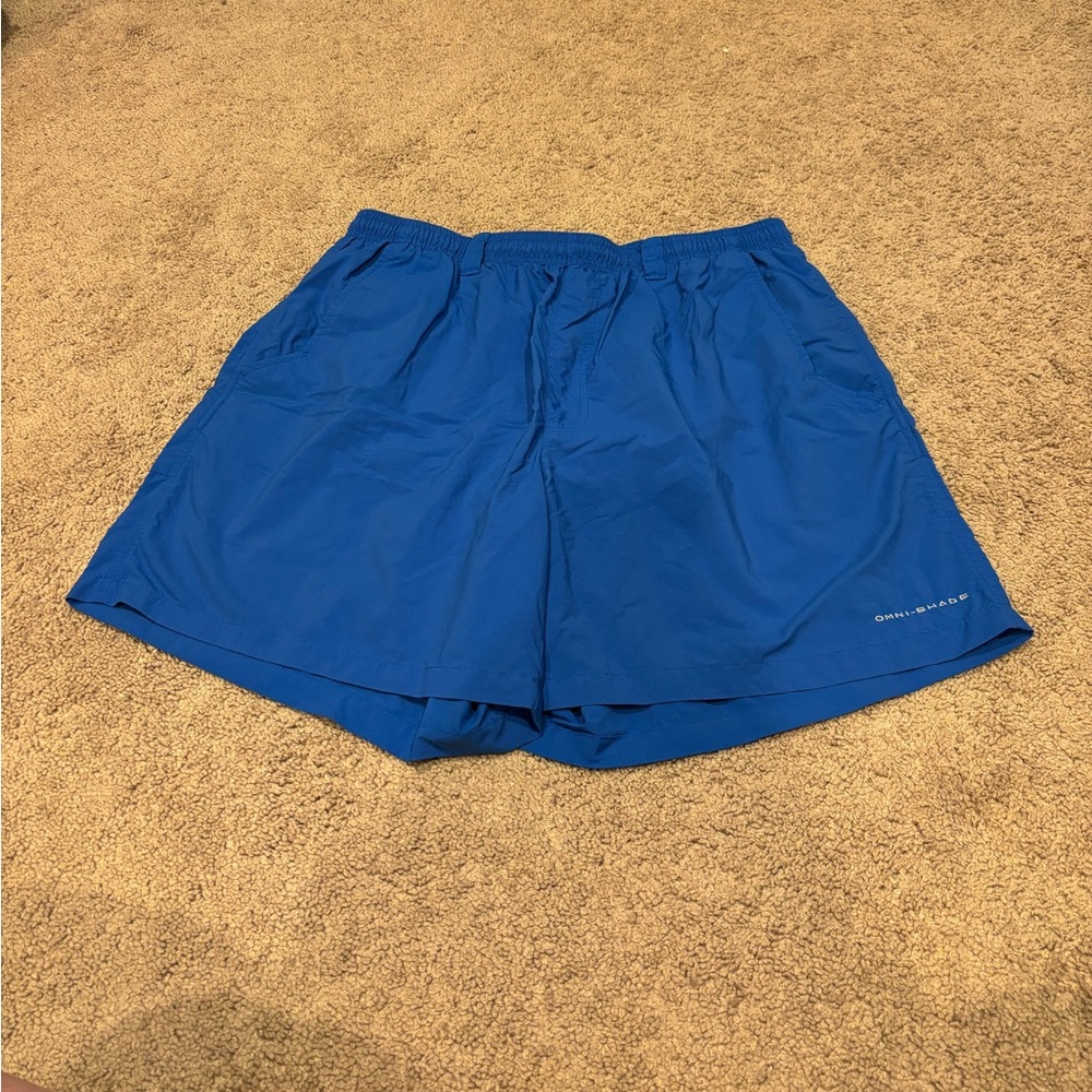 Men’s Royal Blue Columbia PFG Shorts (Size: Large)